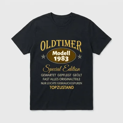 43. Geburtstag Mann Frau T-Shirt – Klassisches T-Shirt in Schwarz