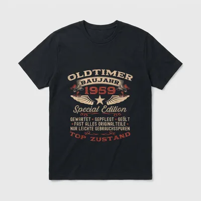 zum 67. Geburtstag Jahrgang T-Shirt – Oldtimer Baujahr 1959 Special Edition Top Zustand – Klassisches T-Shirt in Schwarz
