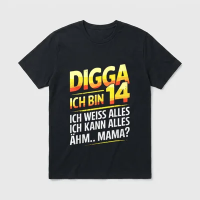 Digga Ich Bin Ich Weiss T-Shirt – Klassisches T-Shirt in Schwarz