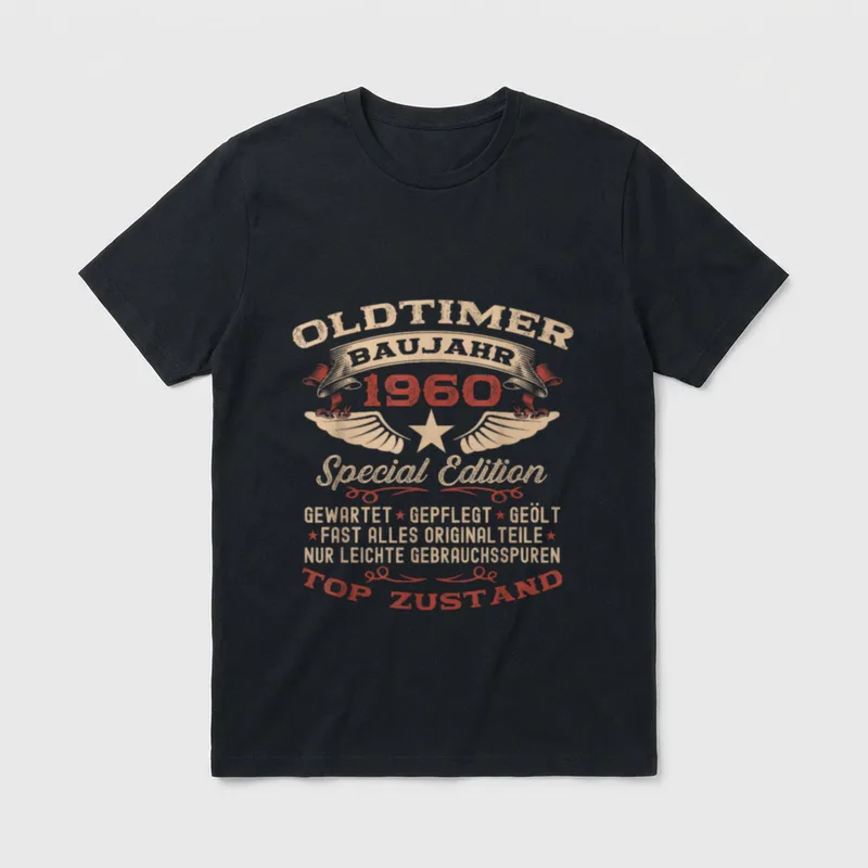 zum 66. Geburtstag Jahrgang 1960 T-Shirt – Klassisches T-Shirt in Schwarz