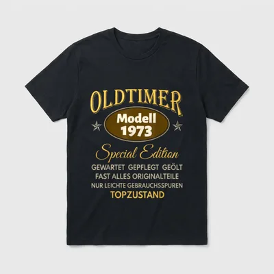 53. Geburtstag Mann Frau T-Shirt – Oldtimer Modell 1973 Special Edition, Topzustand – Klassisches T-Shirt in Schwarz
