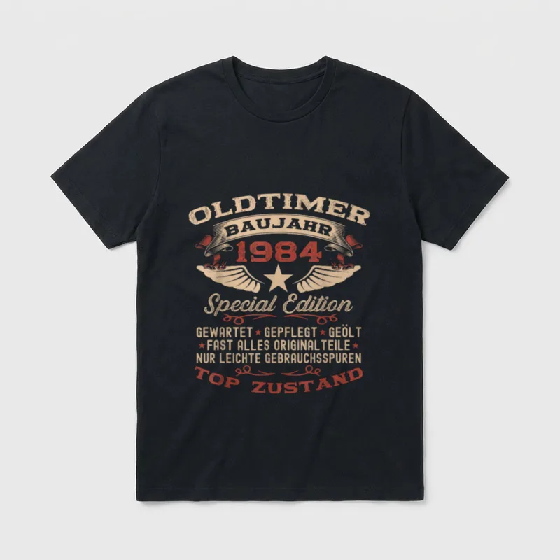 zum 42. Geburtstag Jahrgang T-Shirt – Oldtimer Baujahr 1984 Special Edition Top Zustand – Klassisches T-Shirt in Schwarz