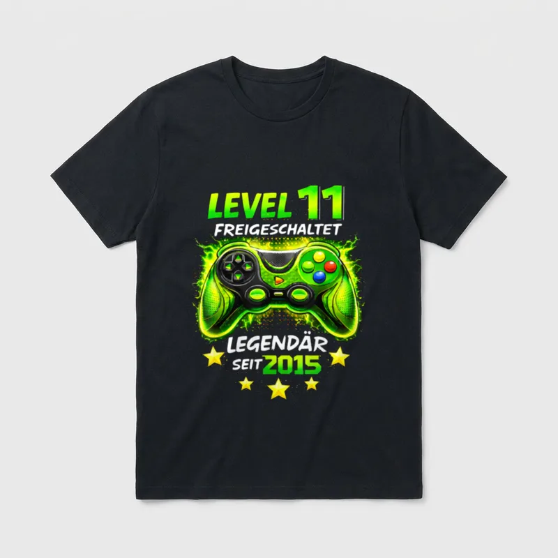 Level 11 Geburtstag Junge T-Shirt – Klassisches T-Shirt in Schwarz