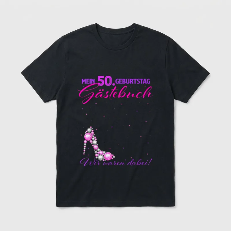Lustig Gästebuch 50 Jahre T-Shirt – Klassisches T-Shirt in Schwarz