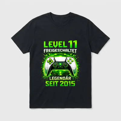 Level 11 Geburtstag Junge Gamer T-Shirt – Klassisches T-Shirt in Schwarz
