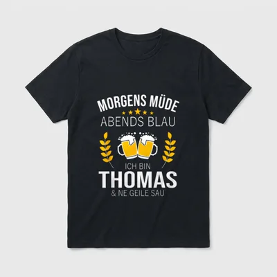 Thomas Vorname Geburtstag Lustiges T-Shirt – Klassisches T-Shirt in Schwarz