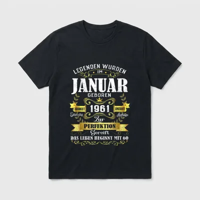 Legenden Wurden im Januar T-Shirt – Klassisches T-Shirt in Schwarz