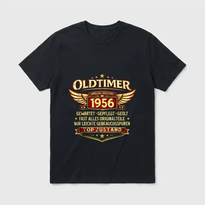 70. Geburtstag Mann Oldtimer T-Shirt – Klassisches T-Shirt in Schwarz