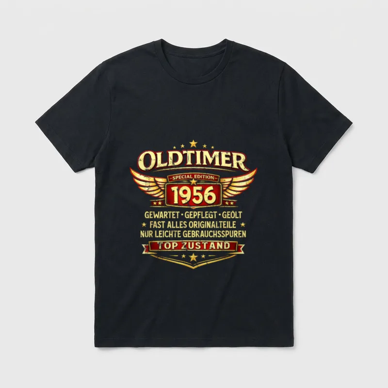 70. Geburtstag Mann Oldtimer T-Shirt – Klassisches T-Shirt in Schwarz
