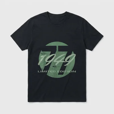 77. Geburtstag Mann Frau T-Shirt 0167 – Klassisches T-Shirt in Schwarz