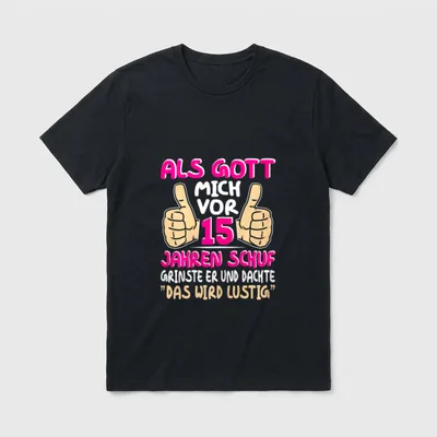 15 Geburtstag Mädchen 15 T-Shirt – Klassisches T-Shirt in Schwarz