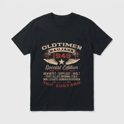 zum 77. Geburtstag Jahrgang T-Shirt – Oldtimer Baujahr 1949 Special Edition Top Zustand – Klassisches T-Shirt in Schwarz