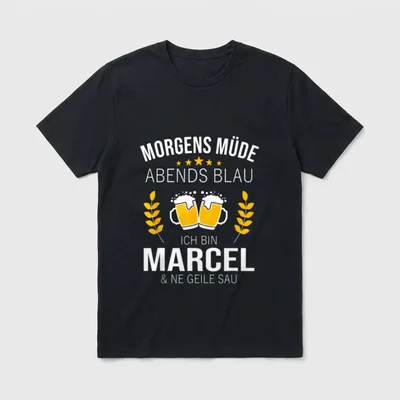 Marcel Vorname Geburtstag Lustiges T-Shirt – Klassisches T-Shirt in Schwarz