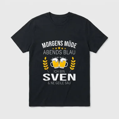 Sven Vorname Geburtstag Lustiges T-Shirt – Klassisches T-Shirt in Schwarz