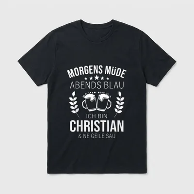 Christian Vorname Geburtstag Lustiges T-Shirt – Klassisches T-Shirt in Schwarz