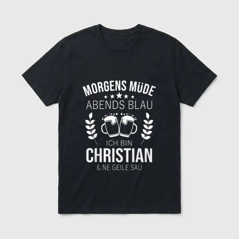 Christian Vorname Geburtstag Lustiges T-Shirt – Klassisches T-Shirt in Schwarz