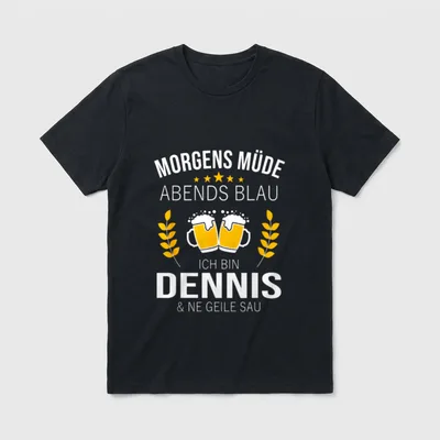 Dennis Vorname Geburtstag Lustiges T-Shirt – Klassisches T-Shirt in Schwarz