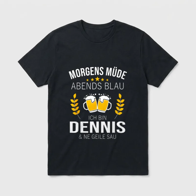 Dennis Vorname Geburtstag Lustiges T-Shirt – Klassisches T-Shirt in Schwarz