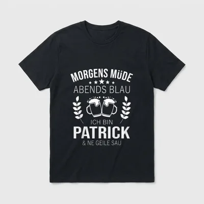 Patrick Vorname Geburtstag Lustiges T-Shirt – Klassisches T-Shirt in Schwarz