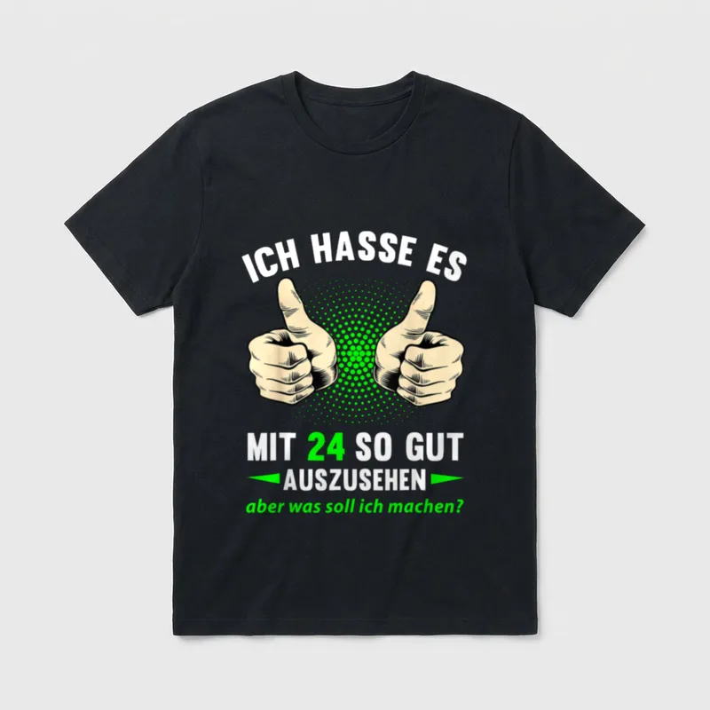 24. Geburtstag Mann Frau T-Shirt 0228 – Klassisches T-Shirt in Schwarz