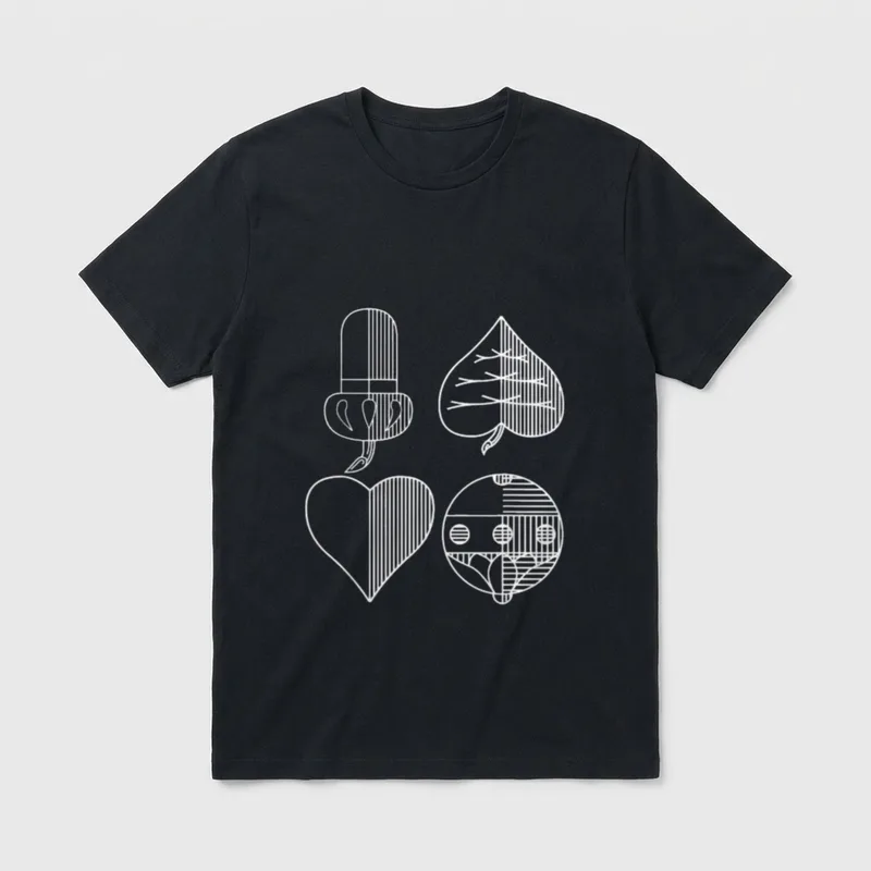 Österreichische Bayrische Kartenspiele Schafkopf T-Shirt – Klassisches T-Shirt in Schwarz