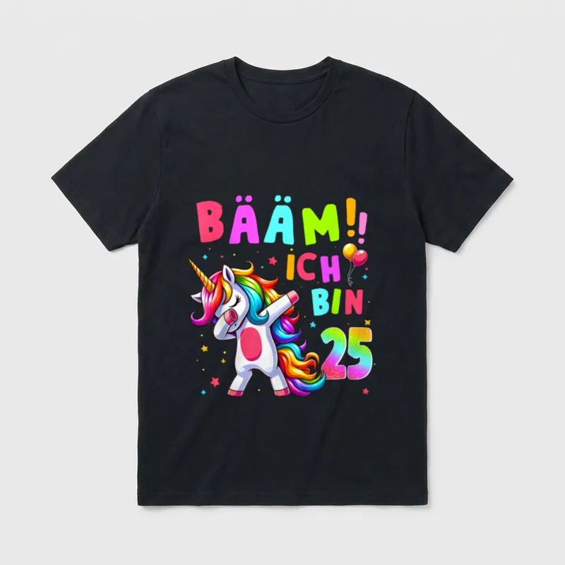 25 Geburtstag Mädchen 25 T-Shirt – Klassisches T-Shirt in Schwarz