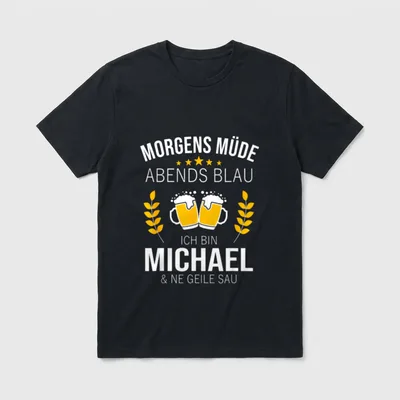 Michael Vorname Geburtstag Lustiges T-Shirt – Klassisches T-Shirt in Schwarz