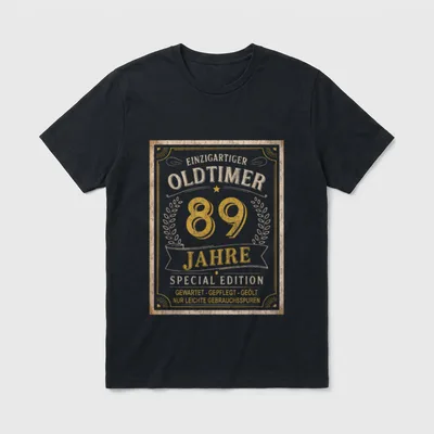 89. Geburtstag Mann Frau T-Shirt – Klassisches T-Shirt in Schwarz