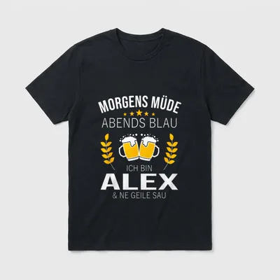 Alex Vorname Geburtstag Lustiges T-Shirt – Klassisches T-Shirt in Schwarz