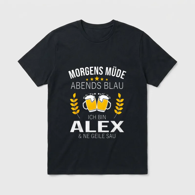 Alex Vorname Geburtstag Lustiges T-Shirt – Klassisches T-Shirt in Schwarz