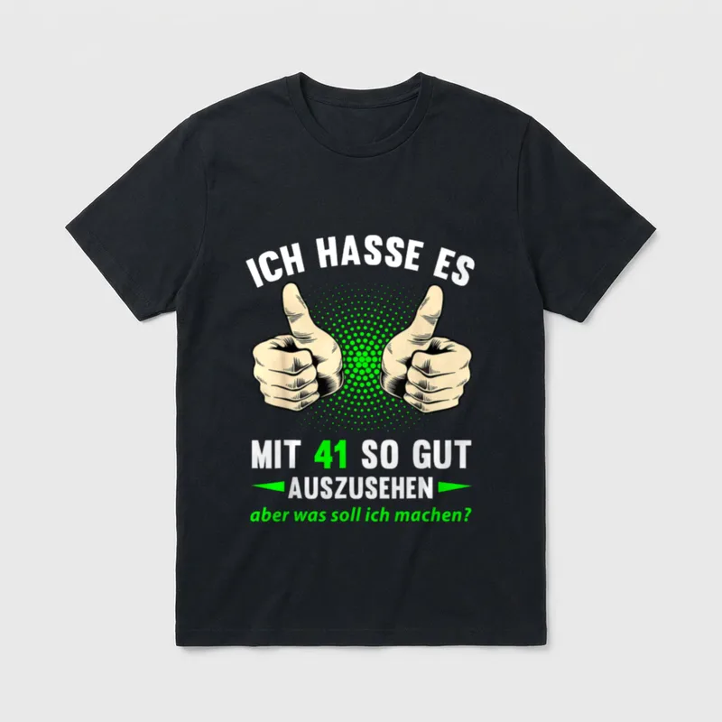 41. Geburtstag Mann Frau T-Shirt 0300 – Klassisches T-Shirt in Schwarz