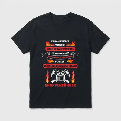 Feuerwehrmann Gruppenführer Geburtstag Lustiges T-Shirt – Klassisches T-Shirt in Schwarz
