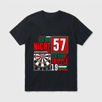 57. Geburtstag Dart Lustiger T-Shirt – Klassisches T-Shirt in Schwarz