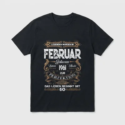 Legende geboren im Februar T-Shirt – Klassisches T-Shirt in Schwarz
