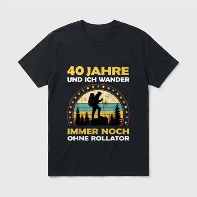 Lustiges 40 Jahre alt T-Shirt – Klassisches T-Shirt in Schwarz