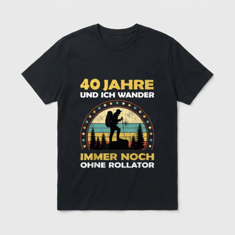 Lustiges 40 Jahre alt T-Shirt – Klassisches T-Shirt in Schwarz