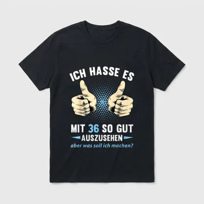 36. Geburtstag Mann Frau T-Shirt 0345 – Klassisches T-Shirt in Schwarz