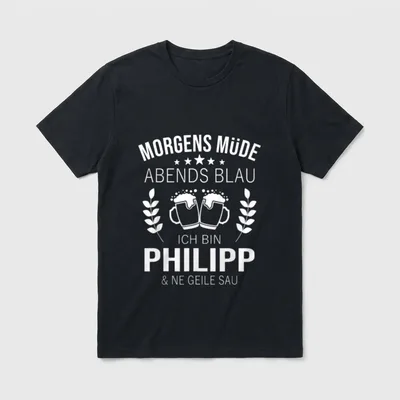 Philipp Vorname Geburtstag Lustiges T-Shirt – Klassisches T-Shirt in Schwarz