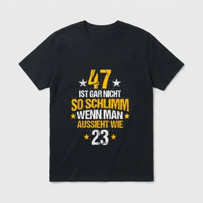Alter ist nur eine Zahl T-Shirt – Klassisches T-Shirt in Schwarz