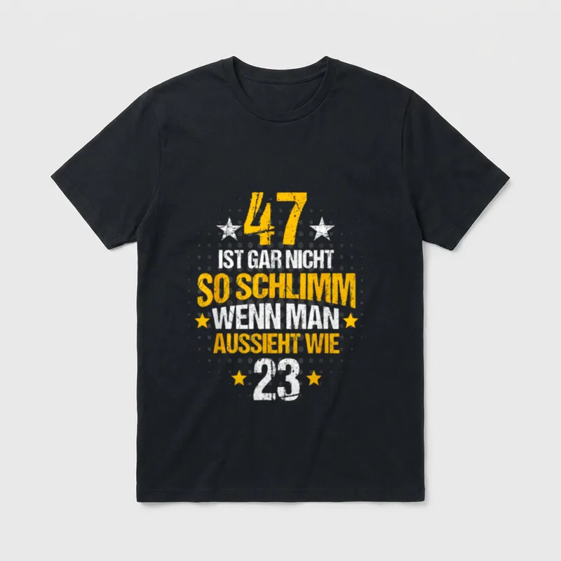 Alter ist nur eine Zahl T-Shirt – Klassisches T-Shirt in Schwarz