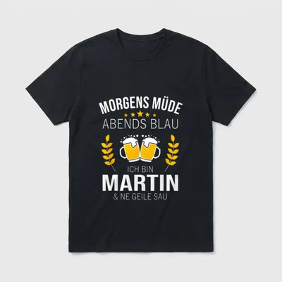 Martin Vorname Geburtstag Lustiges T-Shirt – Klassisches T-Shirt in Schwarz
