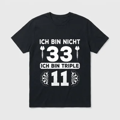33. Geburtstag Dartspieler Lustig T-Shirt – Klassisches T-Shirt in Schwarz