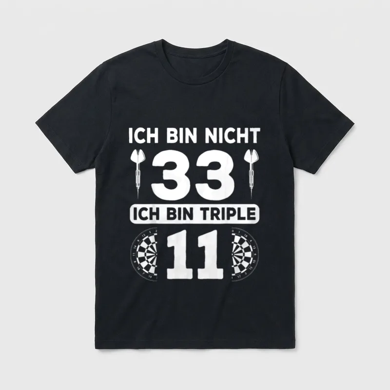 33. Geburtstag Dartspieler Lustig T-Shirt – Klassisches T-Shirt in Schwarz
