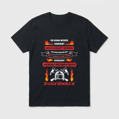 Feuerwehr Geburtstag Zugführer Freiwillige T-Shirt – Klassisches T-Shirt in Schwarz