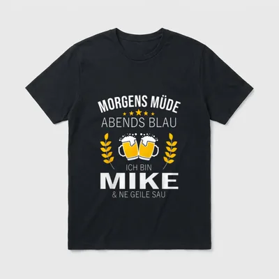 Mike Vorname Geburtstag Lustiges T-Shirt – Klassisches T-Shirt in Schwarz