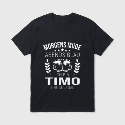 Timo Vorname Geburtstag Lustiges T-Shirt – Klassisches T-Shirt in Schwarz