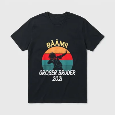 Bääm großer Bruder 2021 T-Shirt – Klassisches T-Shirt in Schwarz