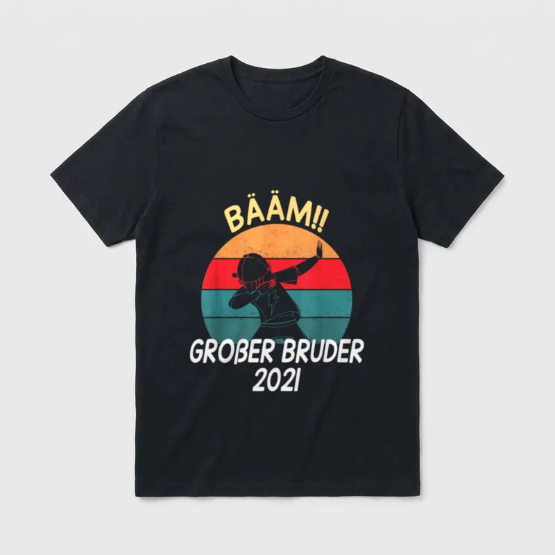 Bääm großer Bruder 2021 T-Shirt – Klassisches T-Shirt in Schwarz