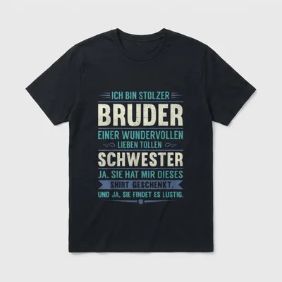 Witziges Bruder Schwester Scherz T-Shirt – Klassisches T-Shirt in Schwarz