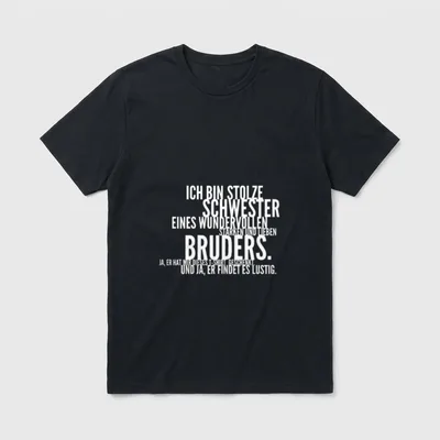 Schwester Bruder Fun Spruch T-Shirt – Klassisches T-Shirt in Schwarz